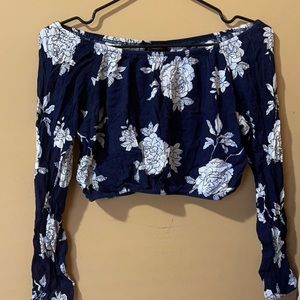 Flower Detailed Off-Shoulder